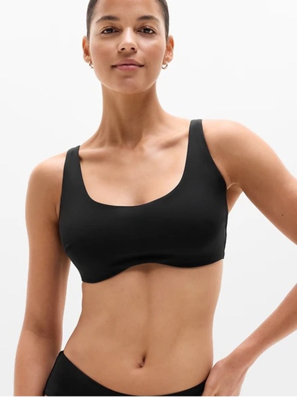 Athleta Oasis Underwire Black Bikini Top | 34D/DD